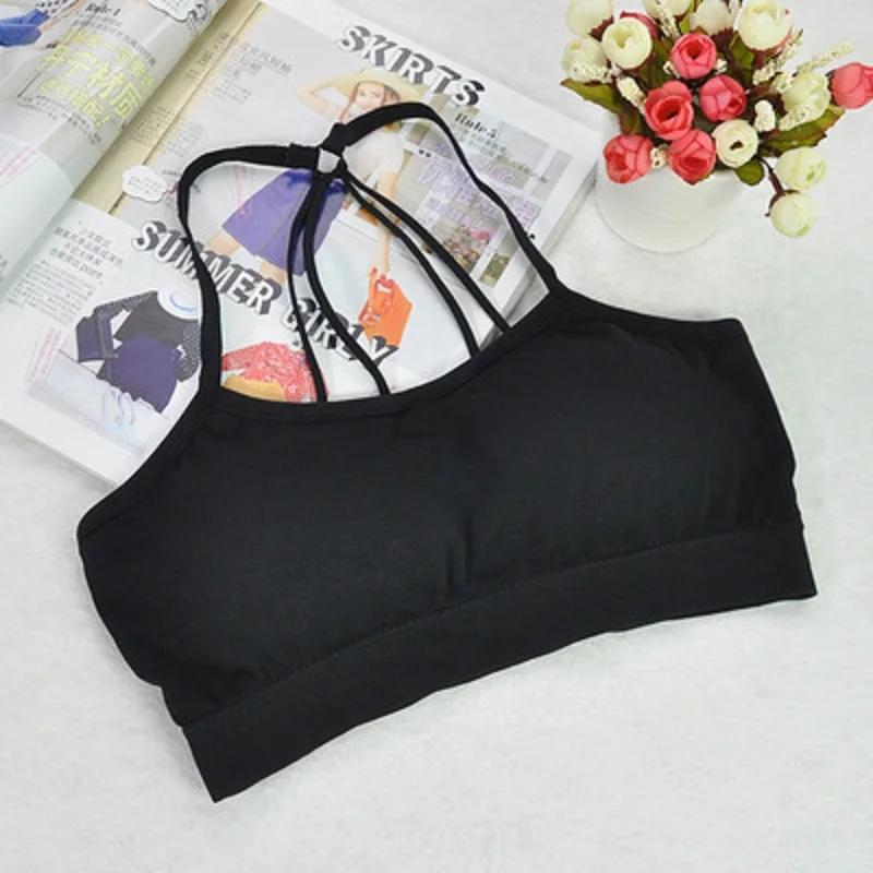AF Женский спортивный бюстгальтер Топ черный мягкий Йога Фитнес лифчик женский