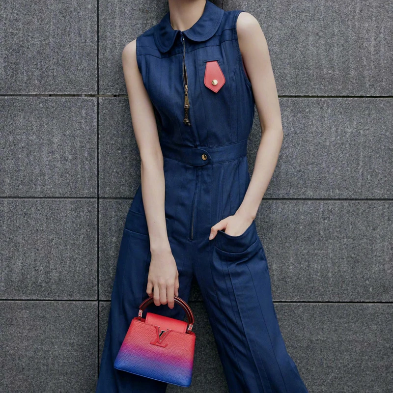 

Женский джинсовый комбинезон без рукавов, повседневный комбинезон из тенсела с карманами, лето 2021