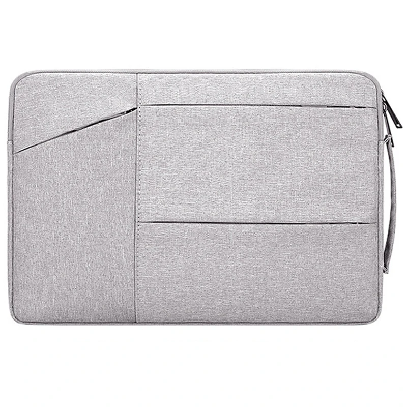 GOOJODOQ чехол для ноутбука, сумка для ноутбука, чехол для Macbook Air 11 13 12 14 15 13,3 15,4 15,6 Для lenovo ASUS/Surface Pro 3 Pro 4 - Цвет: Gray with handle