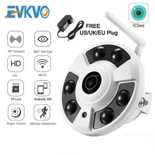 IP камера видеонаблюдения EVKVO Full HD 1080P Wi Fi 180 / 360 градусов|Камеры