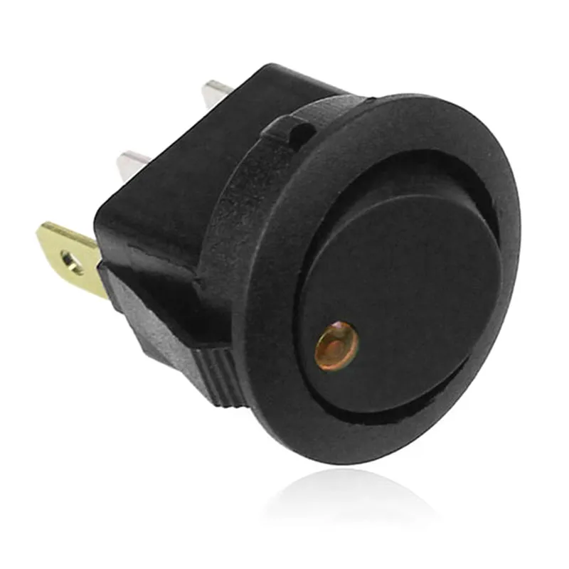 

Portable Low Consumption High Bright 1Pcs 12V Led Light Durable Car Auto Boat Round Rocker ON/OFF Toggle Switch 3 Pins toy 2Pcs