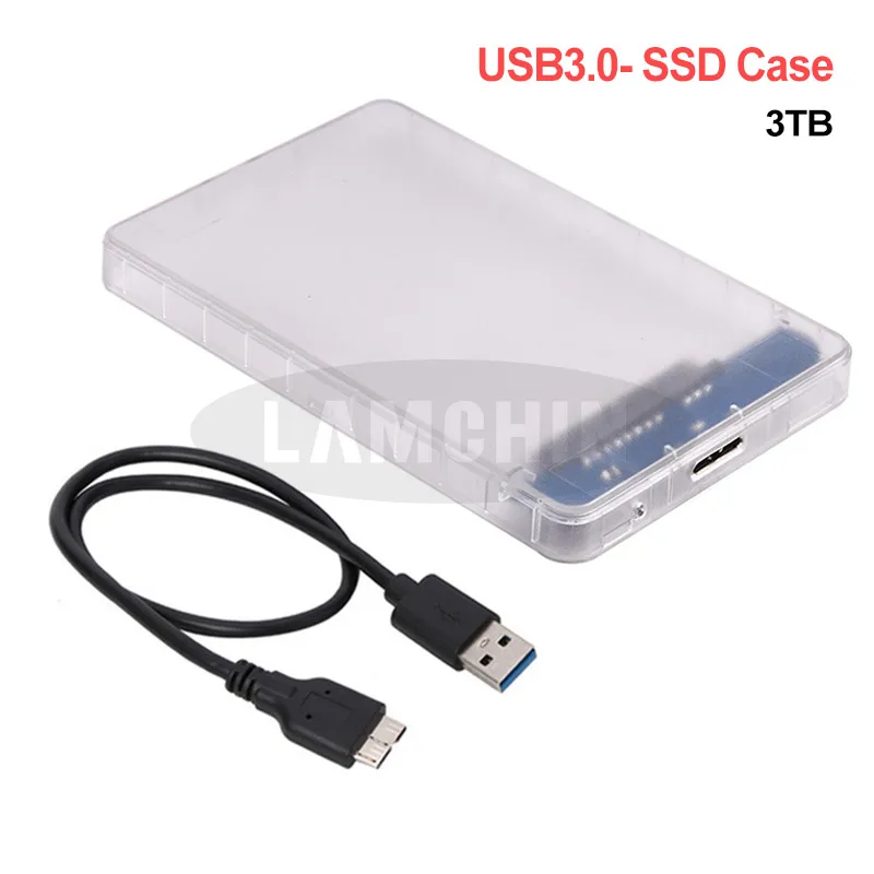 White USB 3.0 2,5 дюймовый чехол для жесткого диска USB 3,0 SATA 3,0 Корпус SSD, HDD Plug and Play поддержка передачи 3 ТБ UASP протокол чехол для жесткого диска - Комплект: White USB 3.0