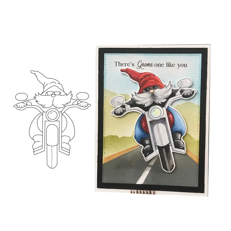 CH Санта езда на мотоцикле запечатать себя Скрапбукинг альбом Листы прозрачный