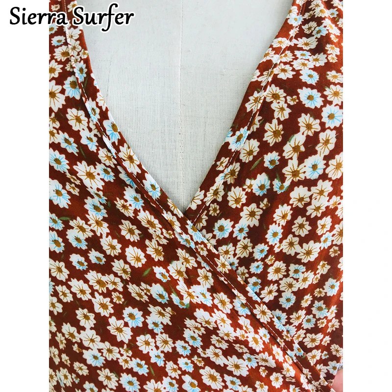 

Cover Up Beach Women Pareo For Kaftan Bath Dress Swim 2020 New Summer Neck Floral Print Booking Linen Sierra Surfer Clothes Suit