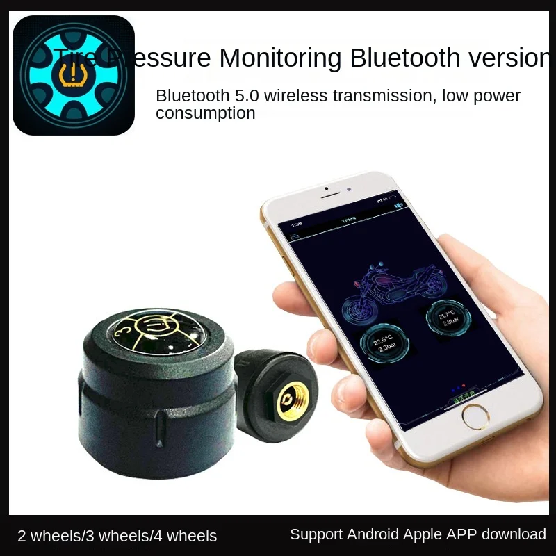 Мониторинг давления в шинах Bluetooth TPMS датчик для мотоциклов инвертированный