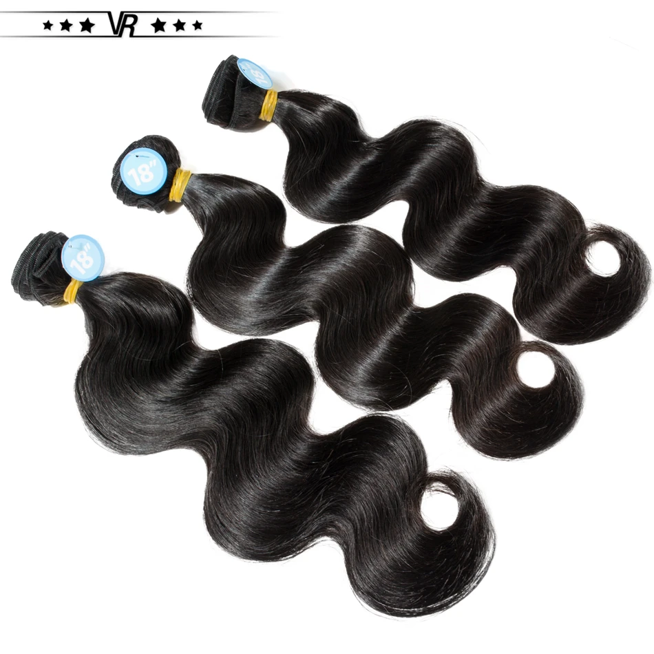 

Brazilian Body Wave VR Star Quality 100% Virgin Hair Weave 3 Bundles Cuticle Aligned Humen Hair Weaving 6"-28"