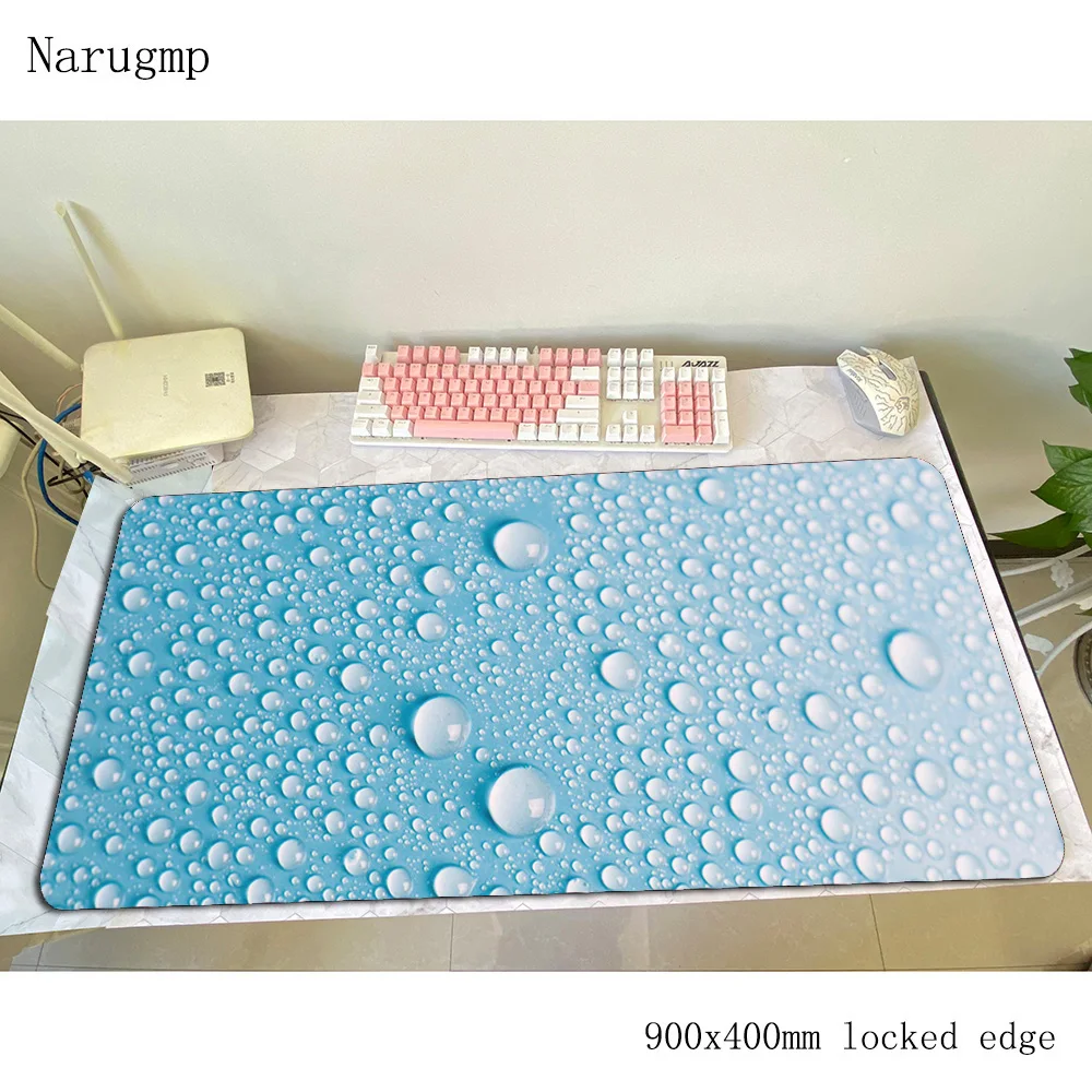 Коврик для мыши с капелькой воды геймер 90x40 см игровой коврик модный notbook