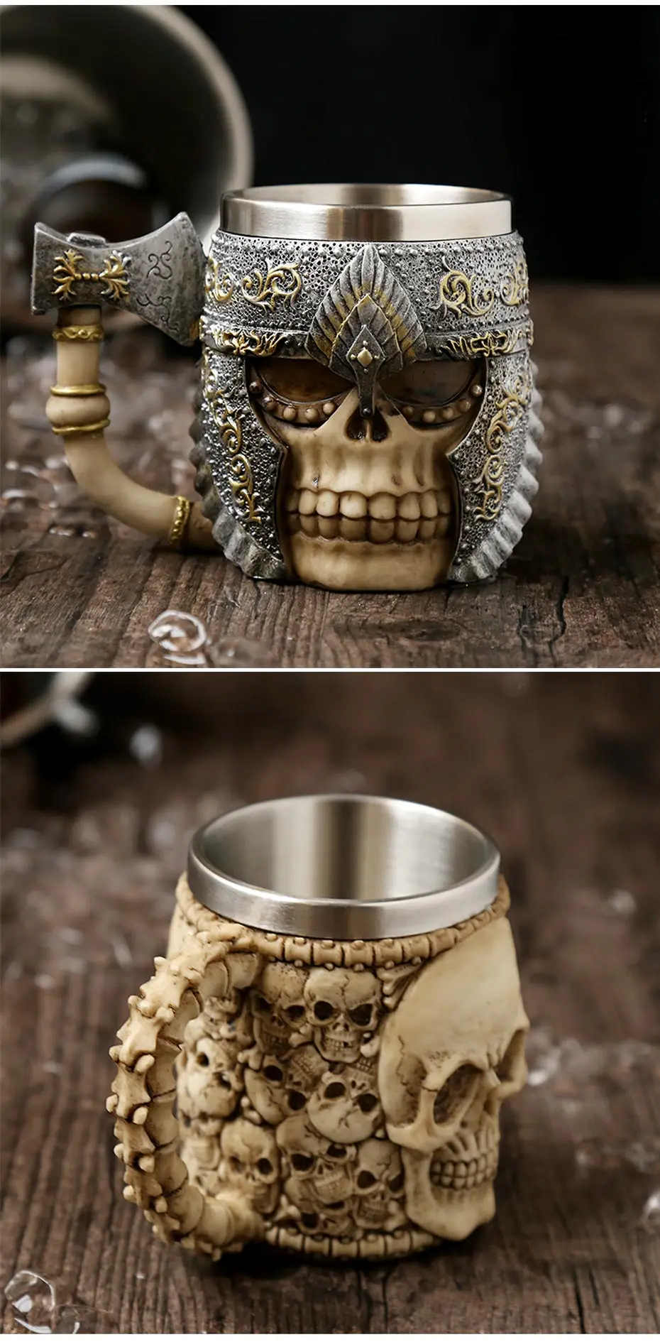 Omife Creative Skull Mug Game Of Thrones 3D Beer Cups Viking Anime Wine Tumbler Cartoon Coffee Cup Halloween Mugs Gift Drinkware