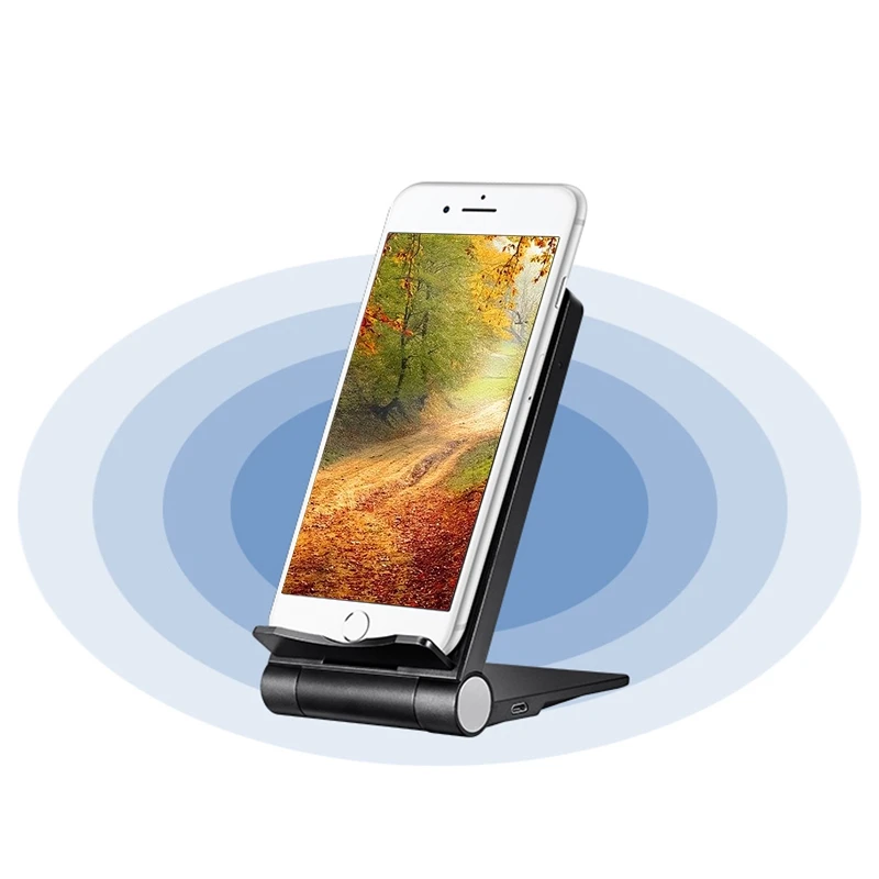 Folding Phone Holder Qi Wireless Charger for Iphone Xs Max Dual Coil 10W Fast Charging Wrieless | Электроника