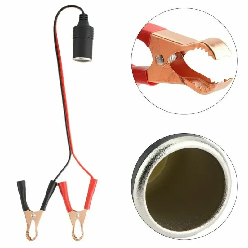 

Car Cigaret lighter socket Battery With Crocodile Leisure Clips 12V-24V ABS