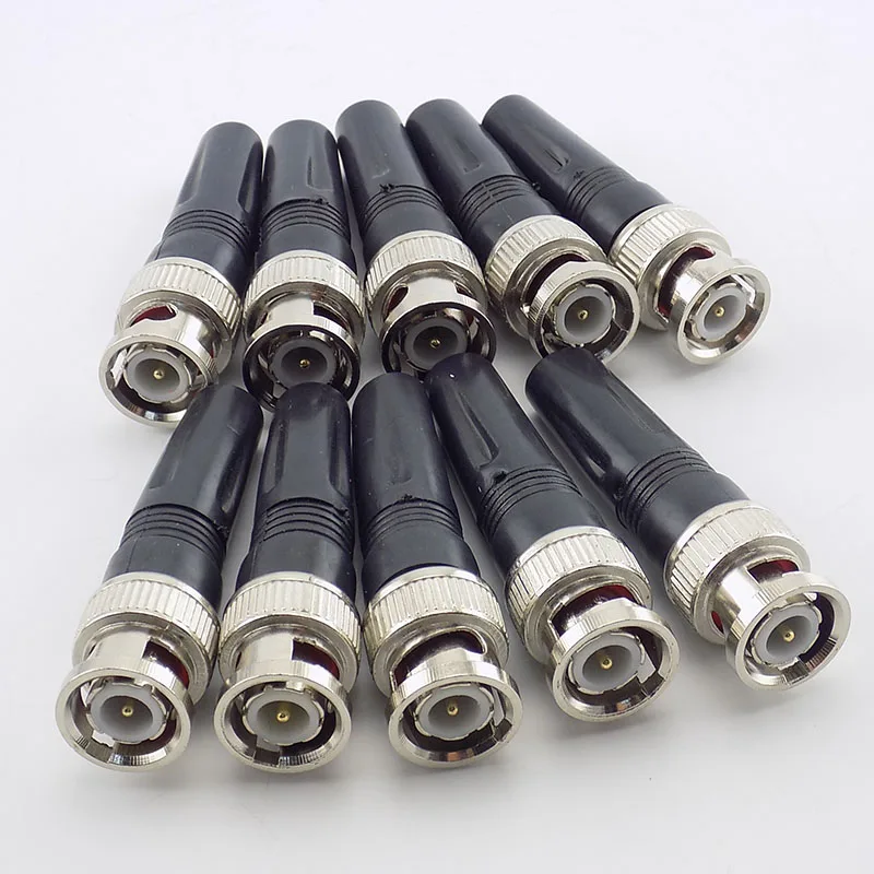 100x Wholesale Bnc Connector Male For Twist-On Coaxial Rg59 Cable Surveillance Security System Cctv Accessories | Безопасность и