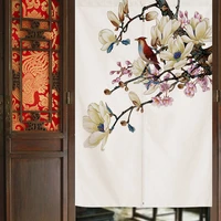 joyous doorway curtain decorative chinese style screen flowers door curtain birds hallway kitchen partition nt
