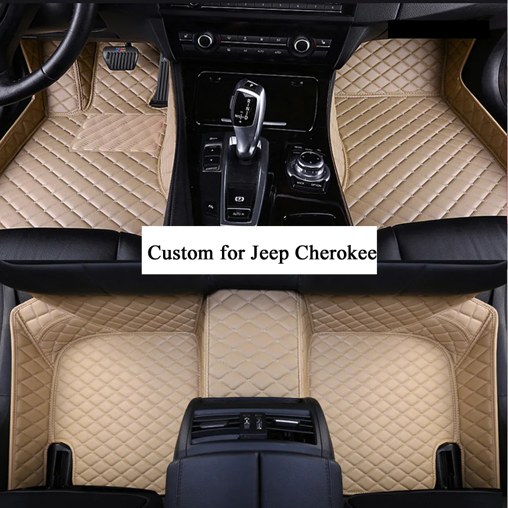 

Автомобильные коврики, черные/бежевые/красные/коричневые Искусственные кожаные Коврики Для Jeep Cherokee M1 X40