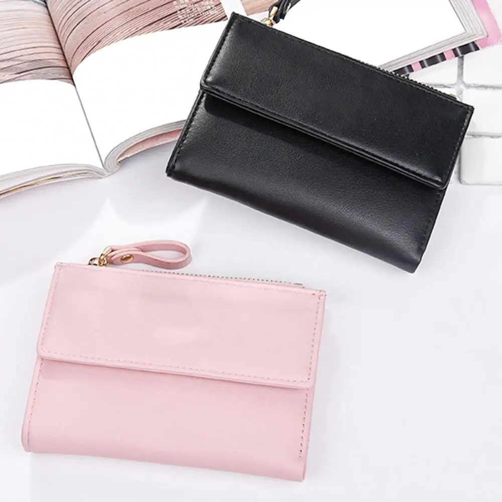 

Кошелек женский, складной вдвое, вместительный, однотонный, клатч, кошелек женский, с несколькими отделениями для карт