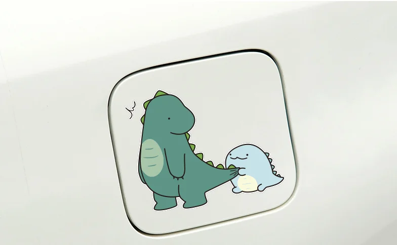 

Wonderlife cartoon little dinosaur dragging tail car stickers scratch block electric car motorcycle decoration car stickers