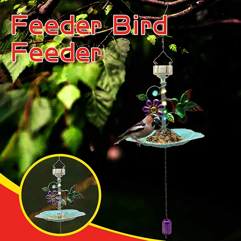 

Solar Bird Feeder Wild Bird Hanging Suet Feed Holder Outdoor Garden Gardening Creative Bird Feeder Courtyard Bird Feeder