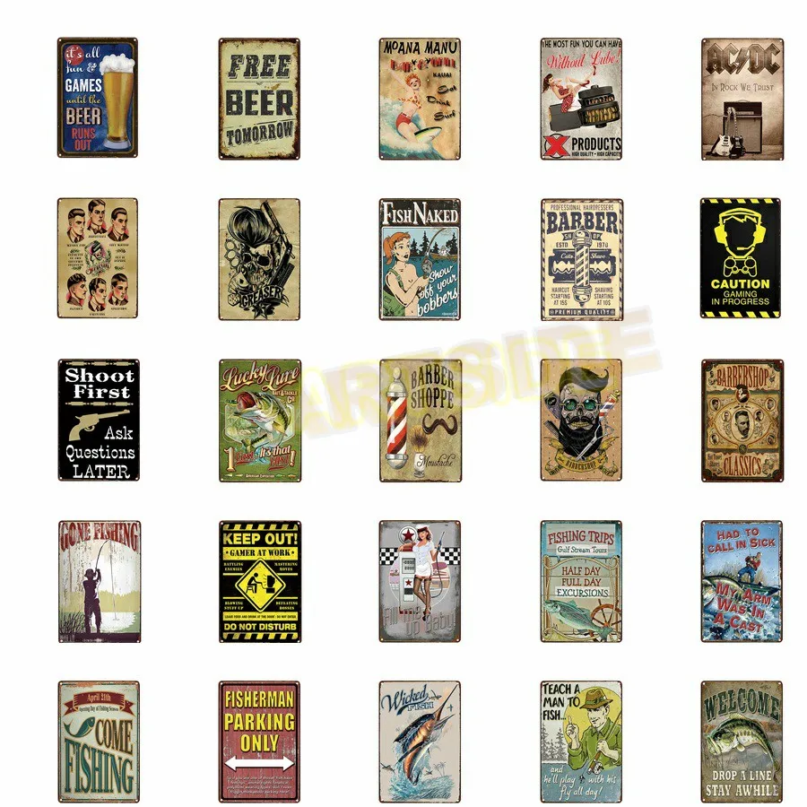 

Оловянные знаки, винтажные металлические знаки в виде настенного декора, декоративные ретро-знаки для кофе-бара, привлекательные женские П...