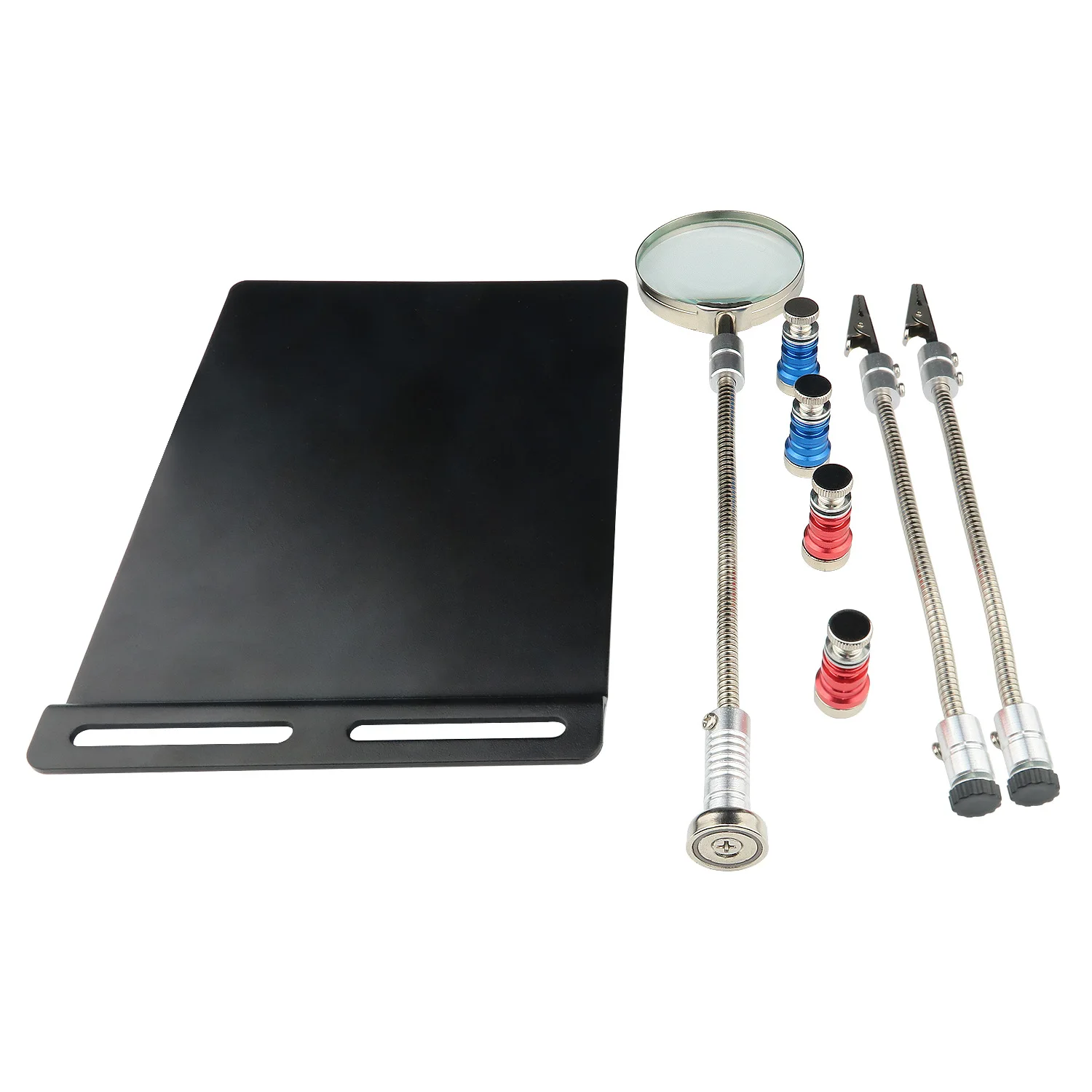 

Magnetic Third Hand Soldering Magnifier 3X Helping Hand PCB Holder Soldering Magnifying Glass Flexible Welding Auxiliary Clip