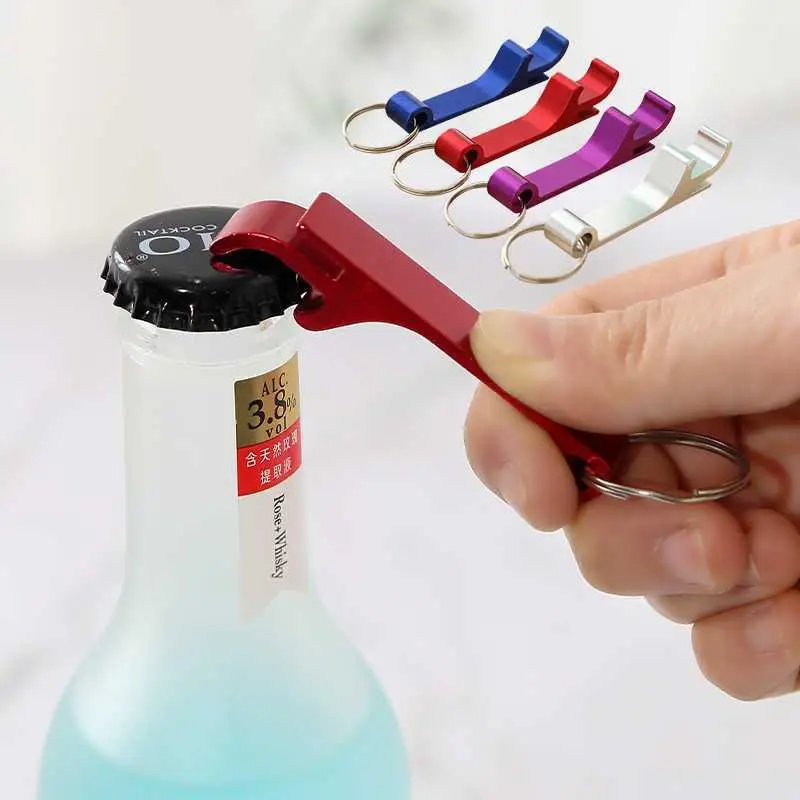 

Creative Multi-Functional Colorful Aluminum Bottle Opener Portable Keychain Beer Can Beverage Bottle Opener