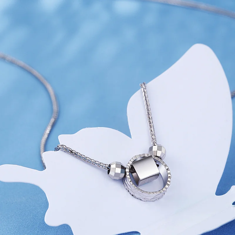 Притягательные PT950 платина белый реального чистого золота мяч набор цепи