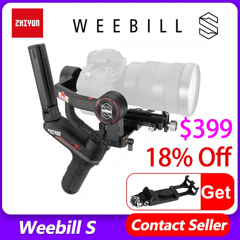 Ручной Стабилизатор ZHIYUN Weebill S 3 осевой шарнирный стабилизатор для камеры Sony A6500 A7
