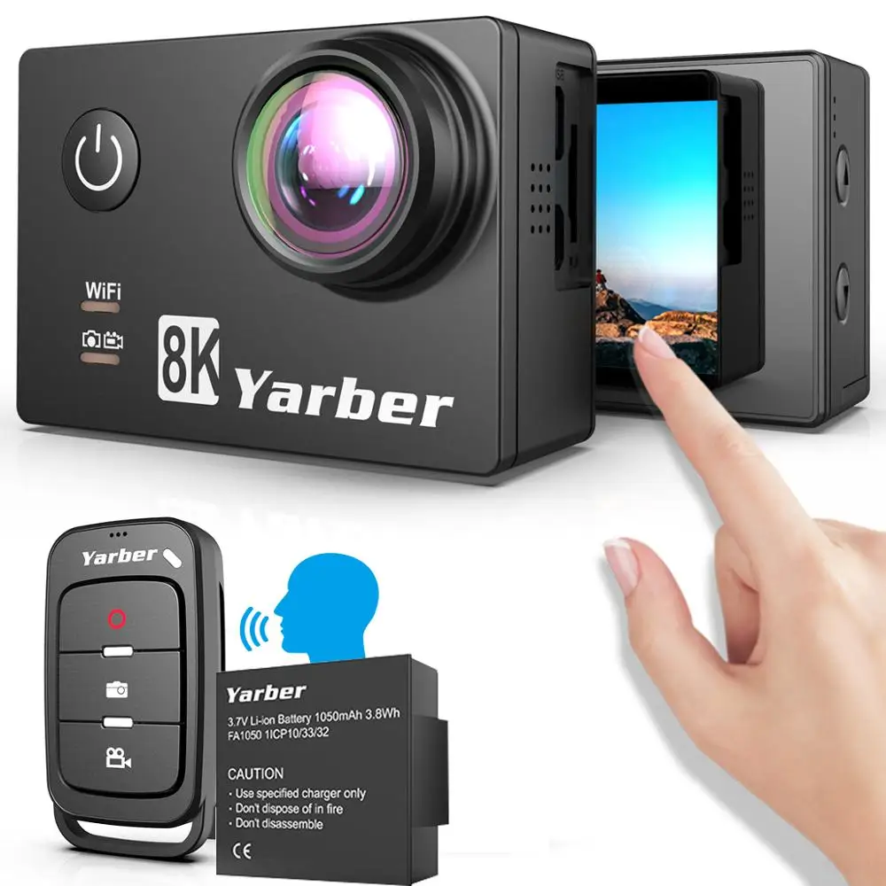 8K WIFI Экшн камера 4K 60fps 20MP HD 40M Водонепроницаемая приложение дистанционное