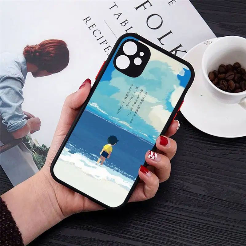 

Illustrated haikyuu Japanese Manga Phone Case matte transparent For iphone 7 8 11 12 plus mini x xs xr pro max cover