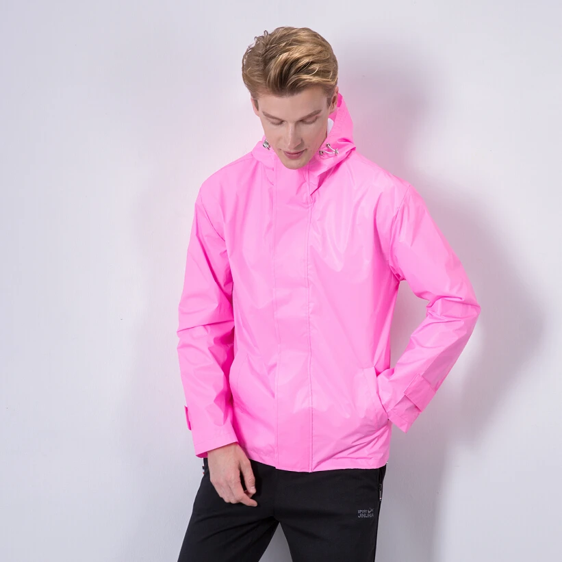 Новая осенне зимняя мужская Светоотражающая куртка в стиле хип хоп розовая