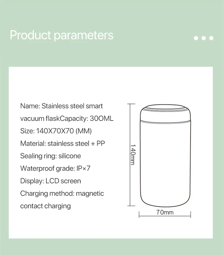 Умный термос из нержавеющей стали чашка для воды с дисплеем температуры
