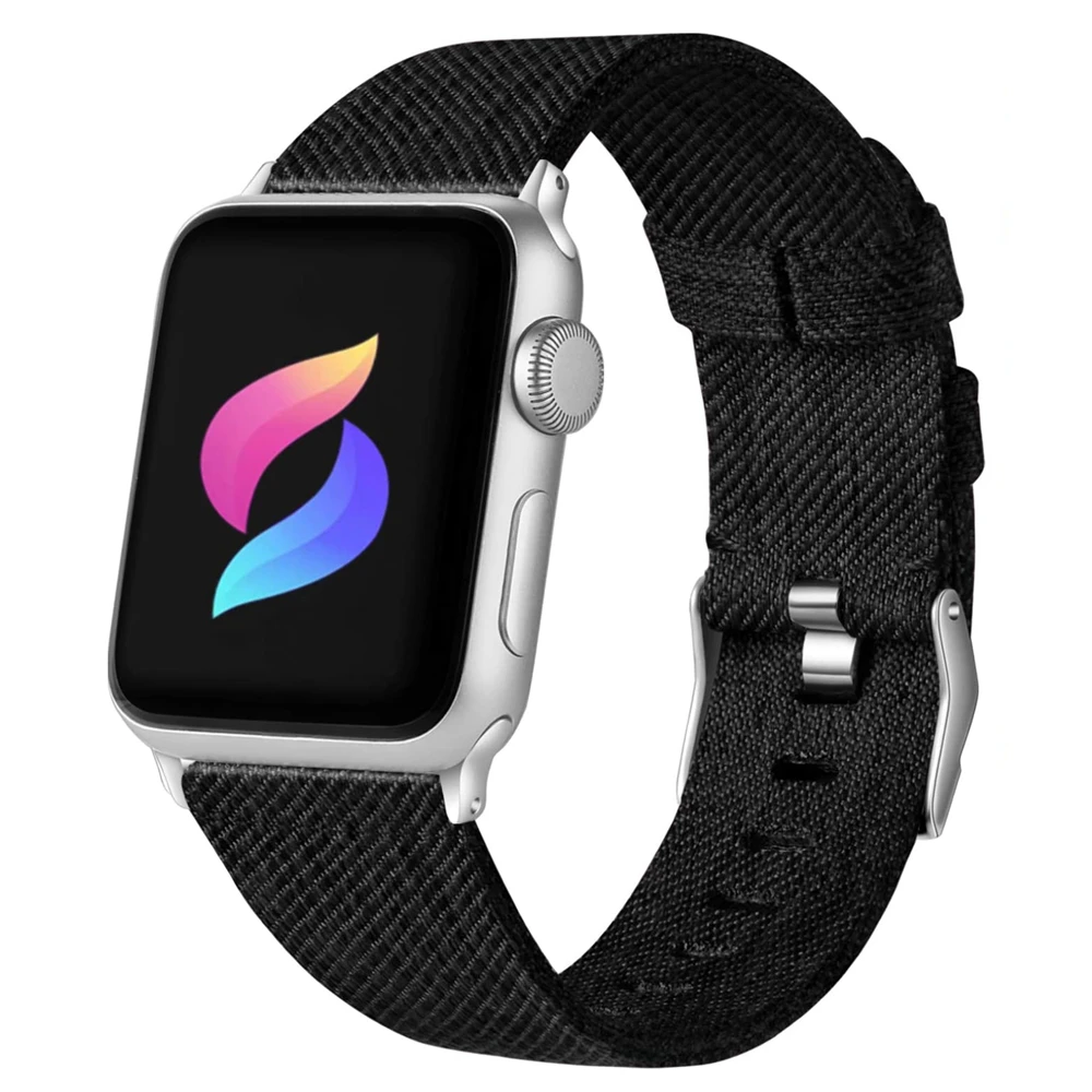 

Canvas Nylon bands for apple watch 44mm Series 5 4 band 40mm correa for iwatch 42mm 38mm strap Serie 3 2 1 watchband cinturino