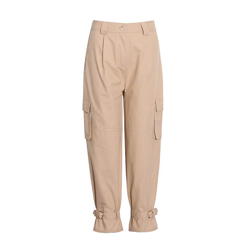 

STREET New HIGH Stylish 2021 Runway Suit Set Women's Turn-down Collar Long sleeve Pockets Drawstring coat Long Pants Casual Set