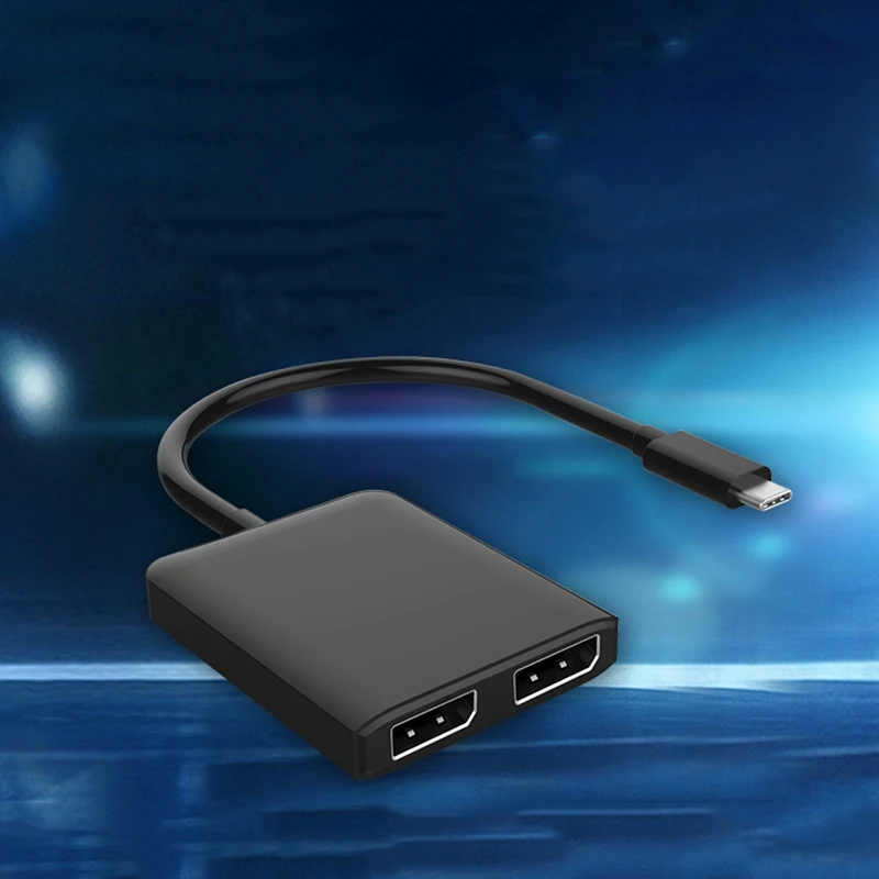 Адаптер с USB C на двойной Displayport 3. 0 Type C/Thunderbolt 3 DP адаптер 4K 30 гц USB-C MST Hub | Электроника