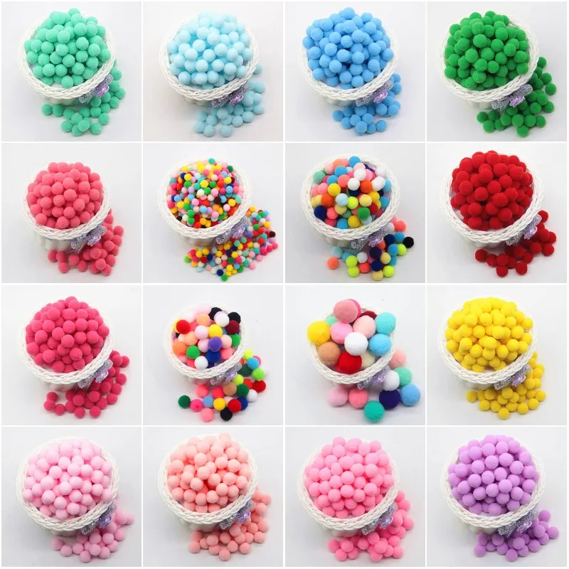 Мягкие помпоны 8 мм 10 мм 15 мм 20 мм 25 мм 30 мм, пушистые плюшевые поделки, помпоны «сделай сам», меховой шар, домашний декор, товары для шитья