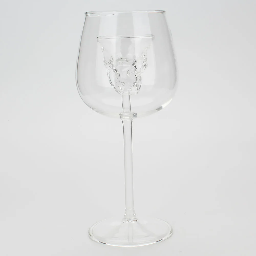 Креативная чашка с двойными стенками в виде черепа кофе пива прозрачная для вина