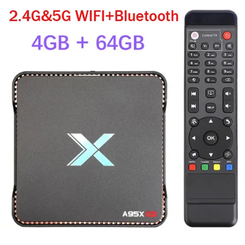 ТВ приставка Android A95X MAX 4G 64GB Android 8,1 ТВ приставка Amlogic S905X2 2,4G& 5G двойной Wifi BT 4,2 1000M медиаплеер Топ Смарт ТВ приставка - Цвет: 4GB 64GB