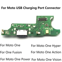 50pcs charging port for moto one one power fusion hyper action vision macro charger dock connector flex cable