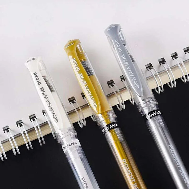 3 шт./лот белая золотистая серебристая ручка для художественной живописи 1 0 мм