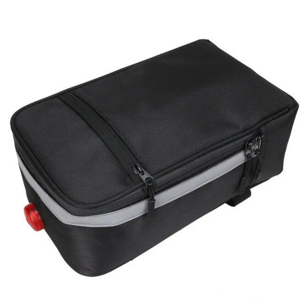 

40$HOT Bike Bicycle E-Bike Rear Tail Rack Battery Storage Bag Case with LED Tail Light