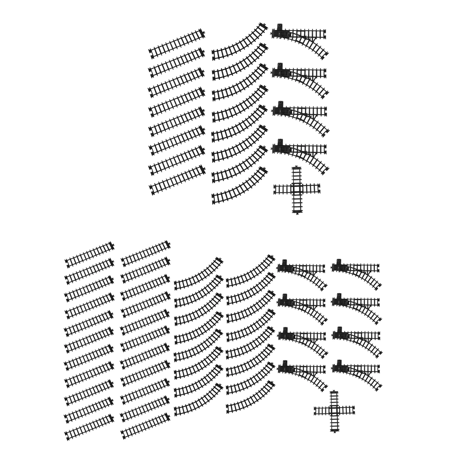

Plastic Train Track Set Educational Blocks Toy Railway Accessories Kids Gift