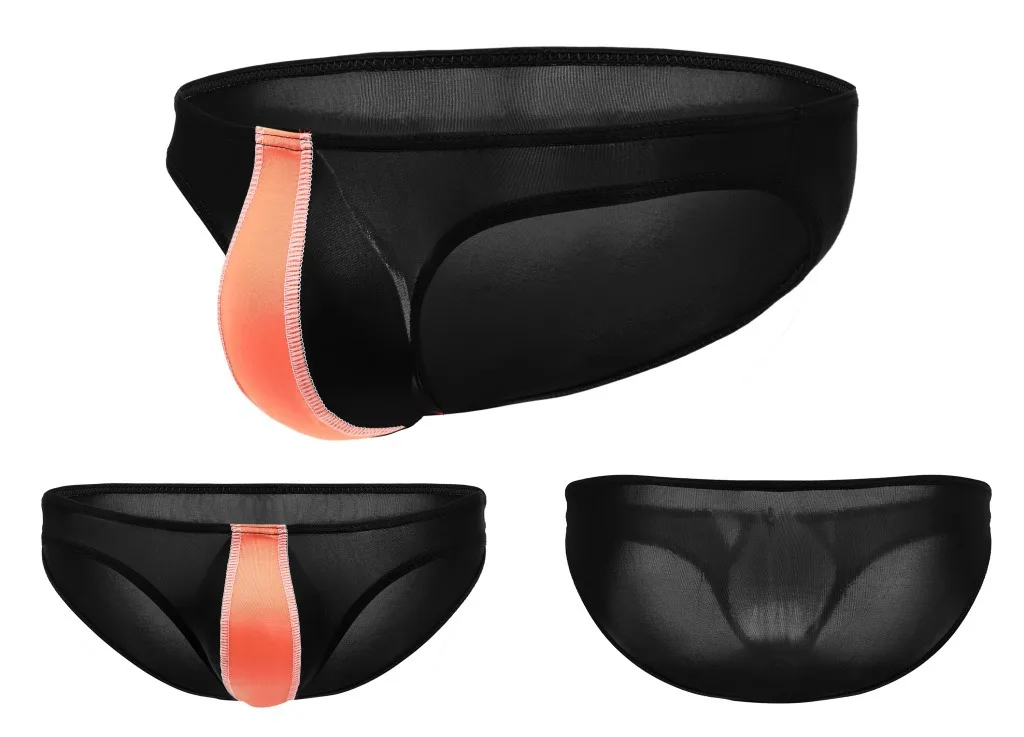 Трусы брифы мужские с низкой посадкой пикантное нижнее белье для геев из вискозы