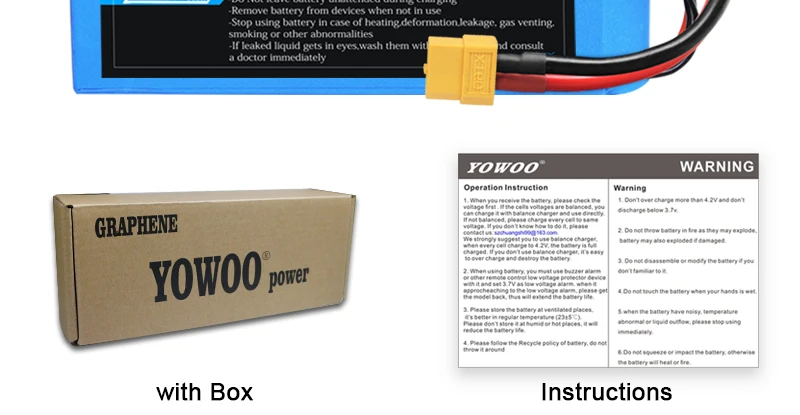 2PCS Yowoo Graphene 2S 3S 4S 6S Lipo Battery - 2200mah 2600mah 1300mah 1500mah EC3 T XT60 Plug 130C RC Airplanes Car Drone Parts 14 2PCS Yowoo Graphene 2S 3S 4S 6S Lipo Battery, WARNING Opeallo n Inatucilon Marning Donor