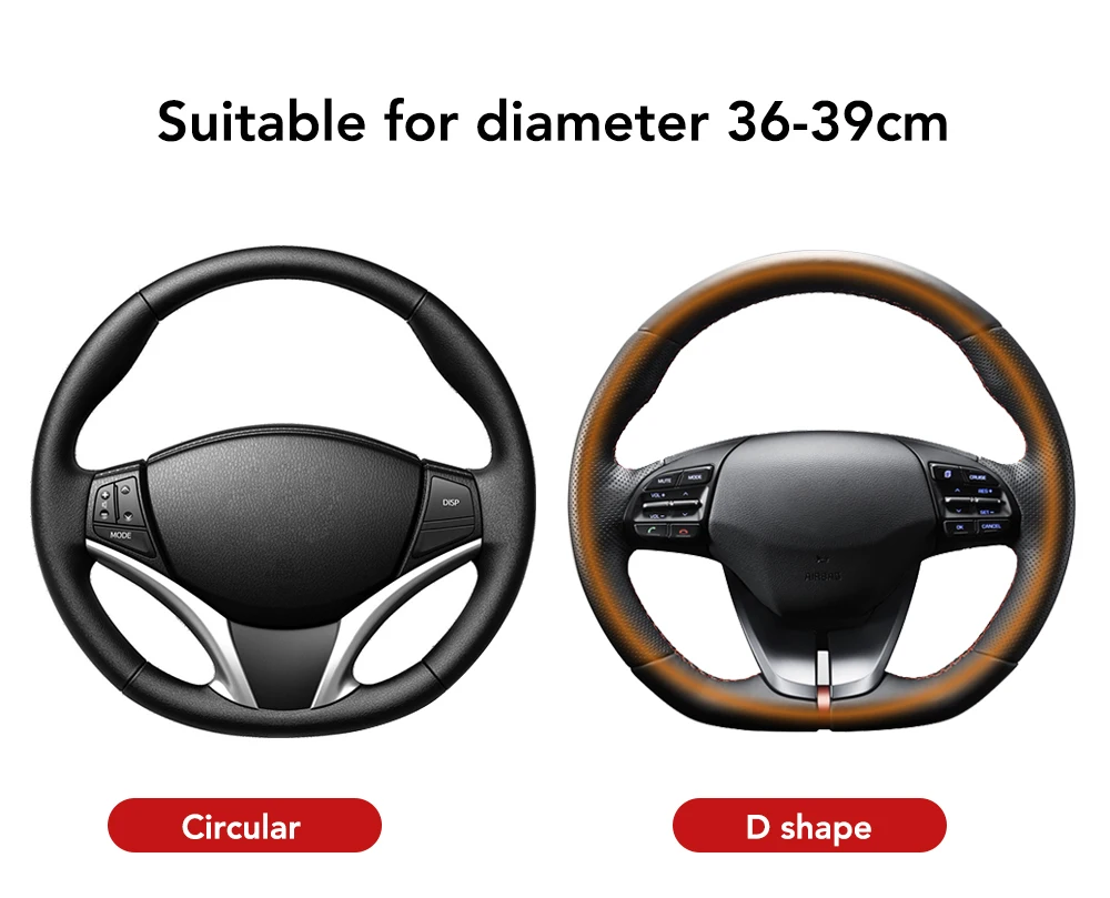 Чехол на руль автомобиля для Kia Sportage QL KX5 Mazda CX-4 Hyundai Tucson Audi Q2 Seat Ateca Fiat 500 VW TIGUAN |