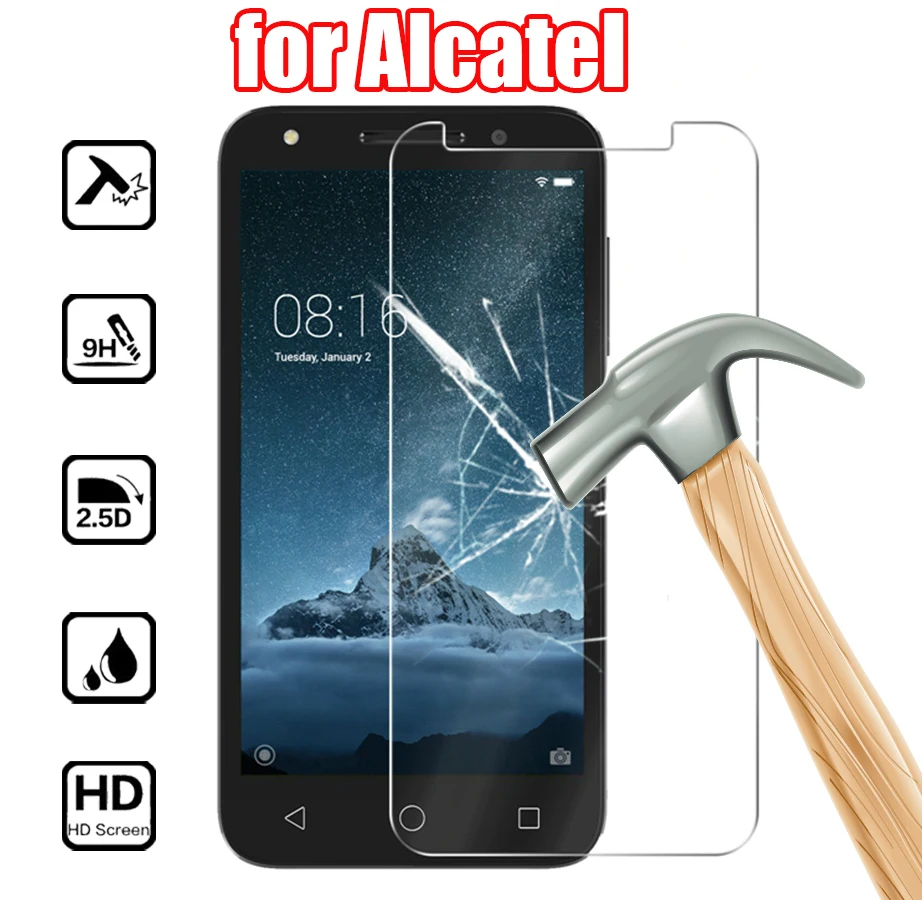 Закаленное стекло 9H для Alcatel 1X C7 U5 Защита экрана idol 3 5 дюйма 4 7 One touch pixi4