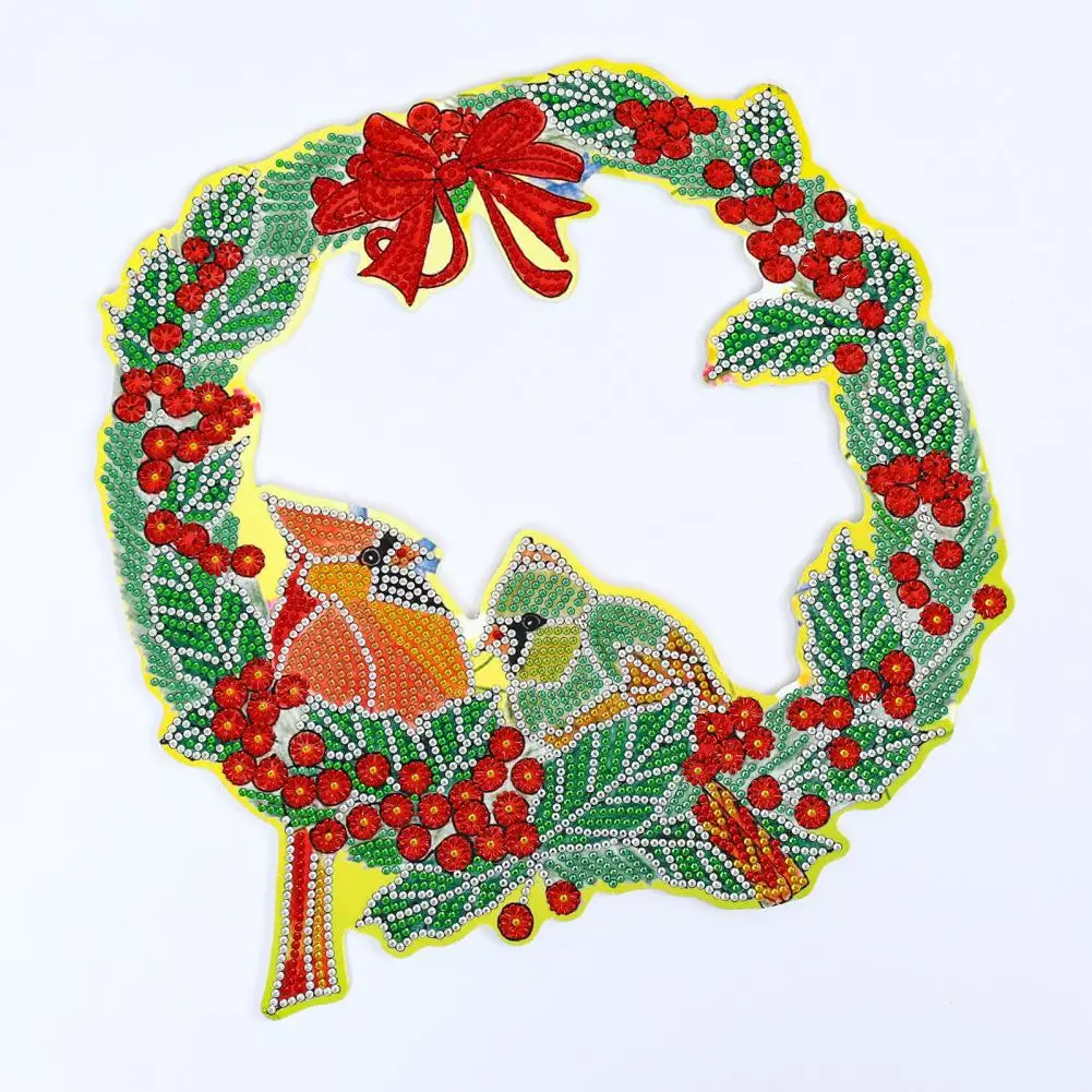 

1 Set Diamond Painting Wreath Special Shaped Drill 5D Resin Long-term Preservation Diamond Embroidery Kit for Wall
