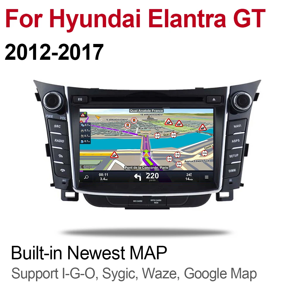 ZaiXi для Hyundai Elantra GT 2012 ~ 2017 автомобильный Android 9 GPS навигационная мультимедийная