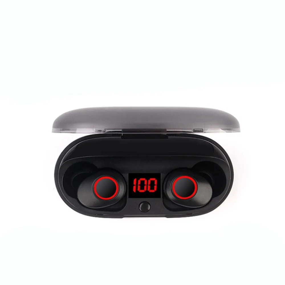 Wireless Bluetooth Earphone Heavy Bass In-ear Headset With Charging Station Bluetooth5.0 Stereo Sports Earbuds | Электроника