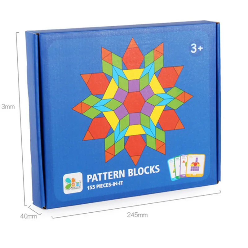 

155 PCS Creative Puzzle Games Educational Toys For Children Jigsaw Puzzle Learning Kids Developing Wooden Geometric Shape Toys