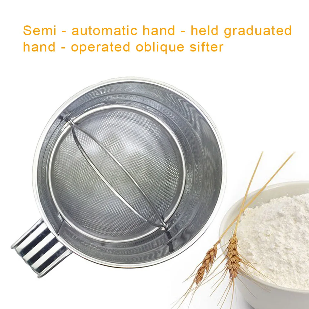 Сито для муки сито сахарной пудры 3 чашки из нержавеющей стали | Дом и сад