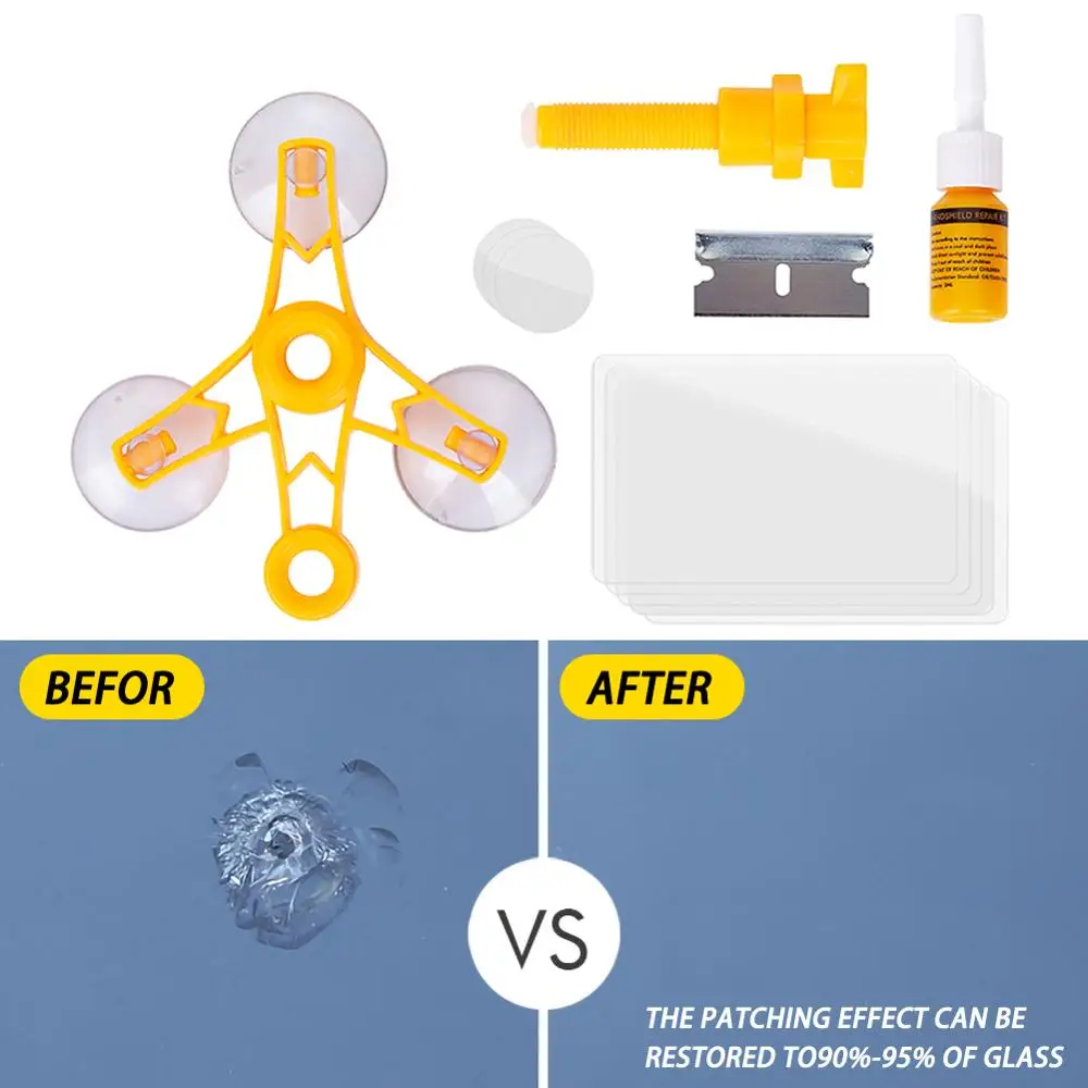 

Car Windshield Glass Nano Repair Fluid Car Window Glass Crack Chip Repair Tool Kit