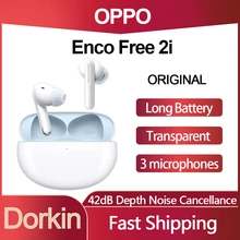 Original OPPO Enco Free 2i TWS 48dB Noise Cancellance Earphone Bluetooth ANC True Wireless Earbuds 3 Mic Call Noise Cancellance